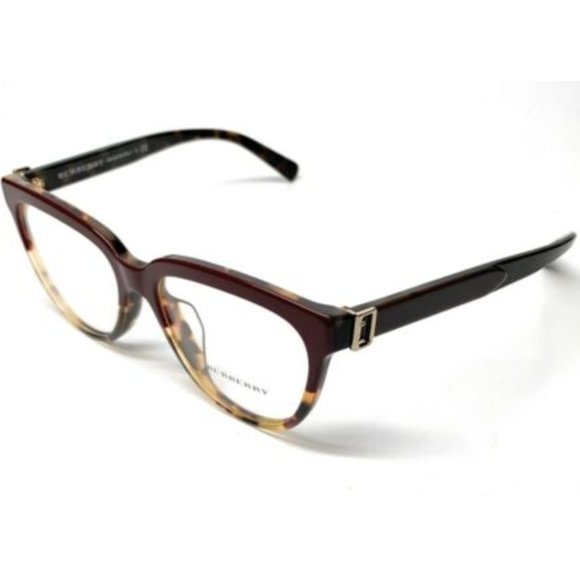 Burberry Unisex Burgundy and Tortoise Eyeglasses! - Picture 1 of 4